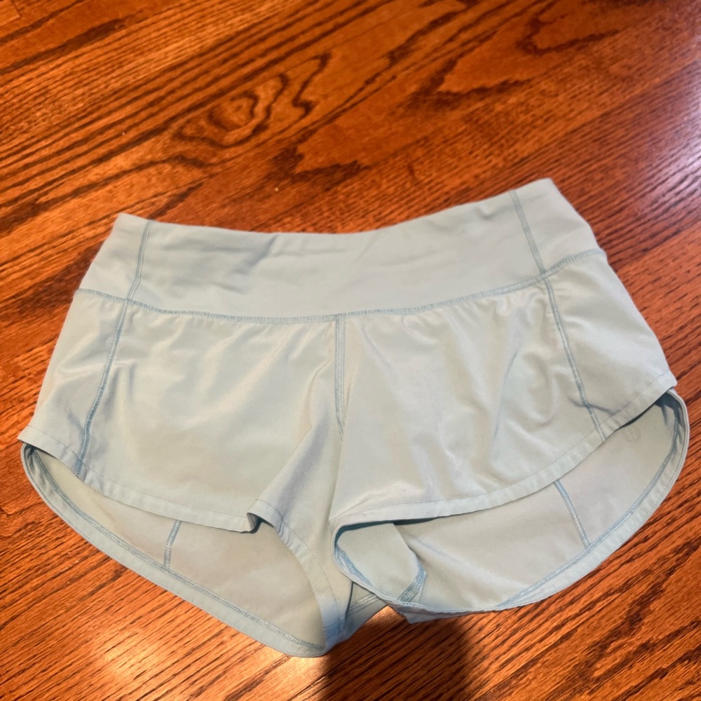 Lululemon shorts size 2. Light blue.